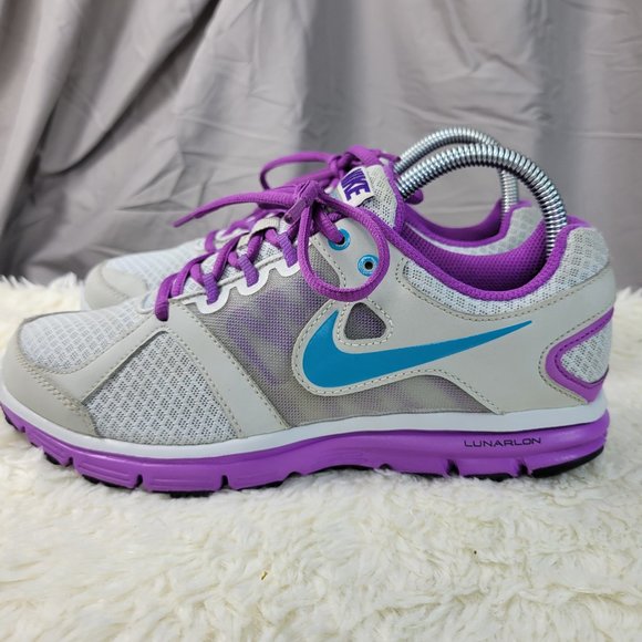 Nike Lunar Forever 2 Training Running Sneaker Women's Size 7.5 Gray Purple - Picture 5 of 16